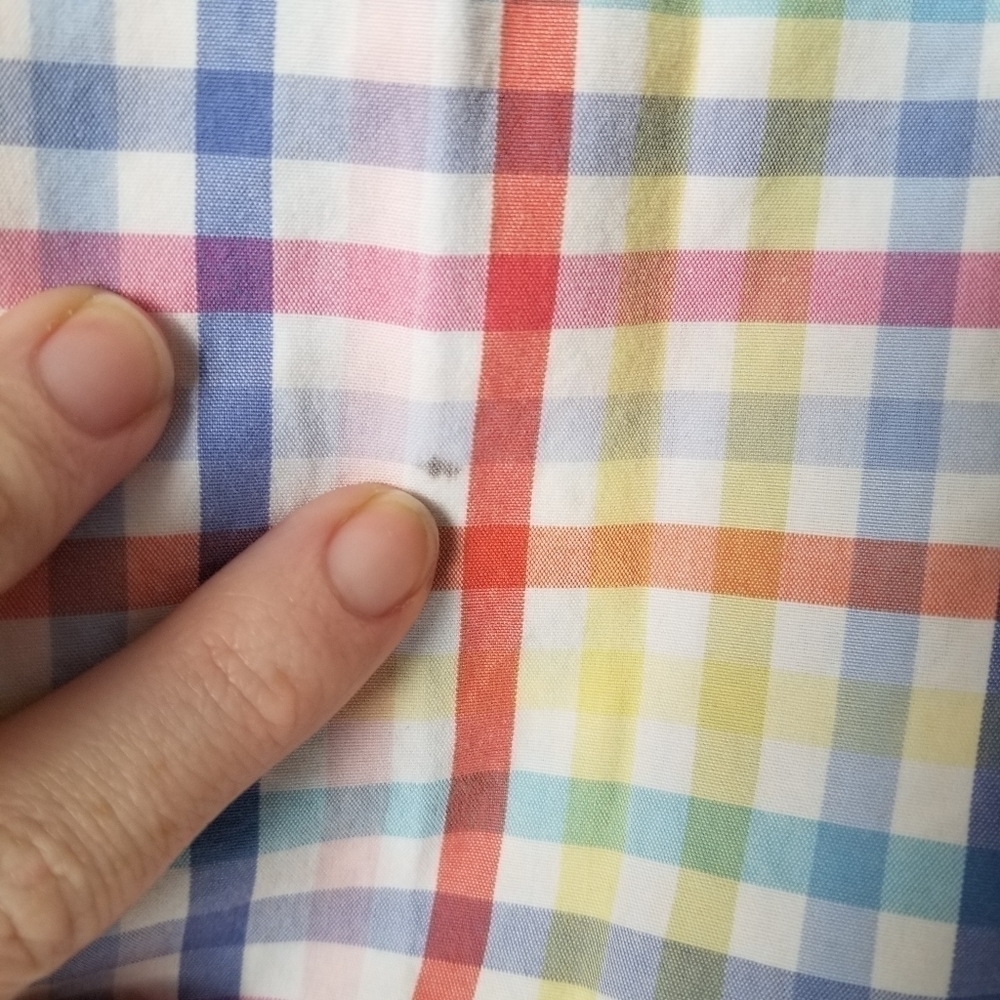 Talbots Rainbow Plaid Button Down Long Sleeve Dre… - image 3